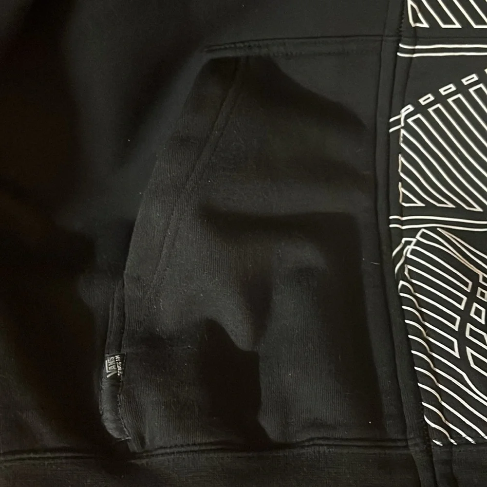 Men’s Vans Black Zip Hoodie Sweatshirt - Picture 5 of 11